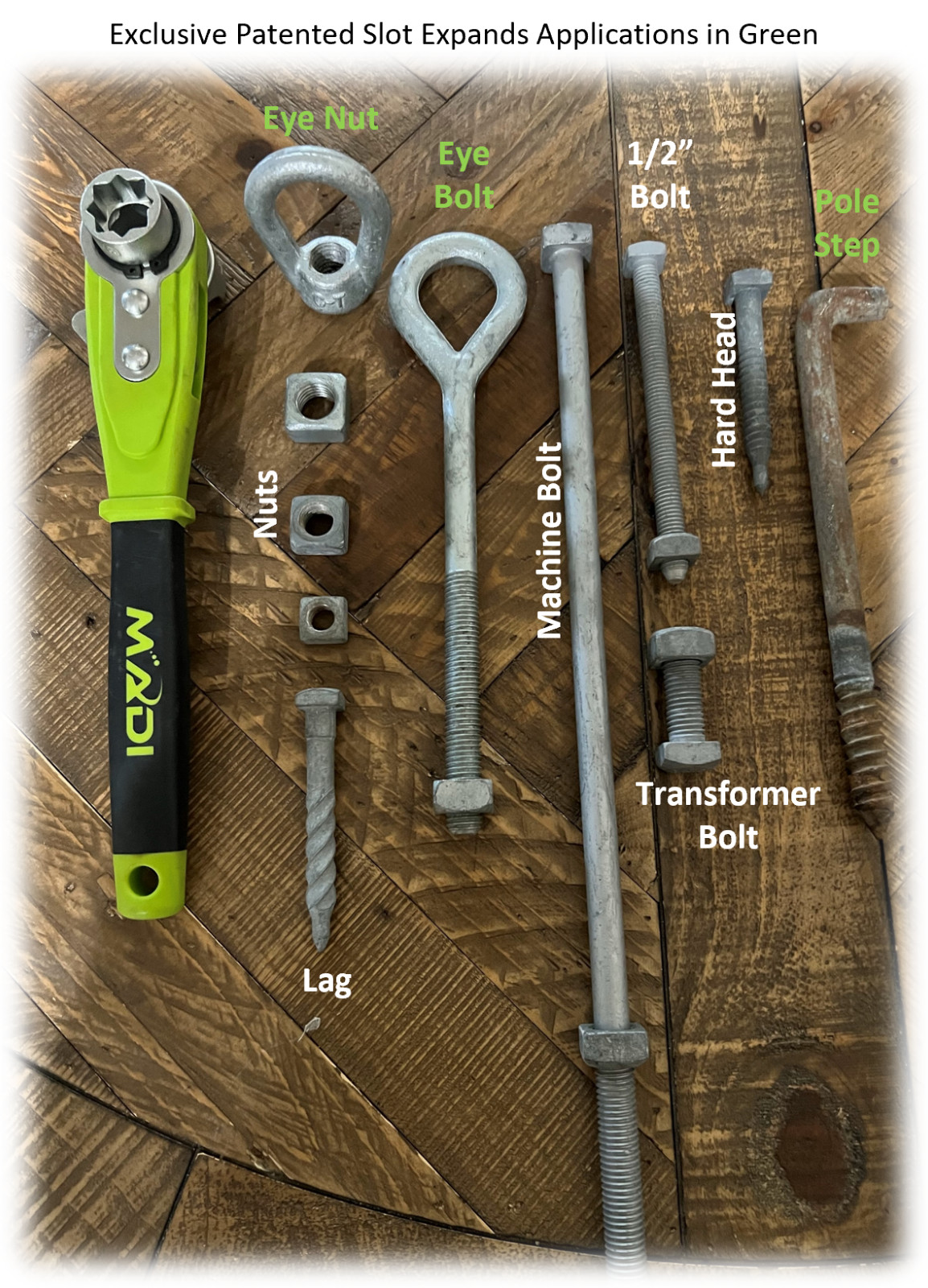 MADI BWS-5 5-in-1 Slotted Insulated Big Lineman Wrench