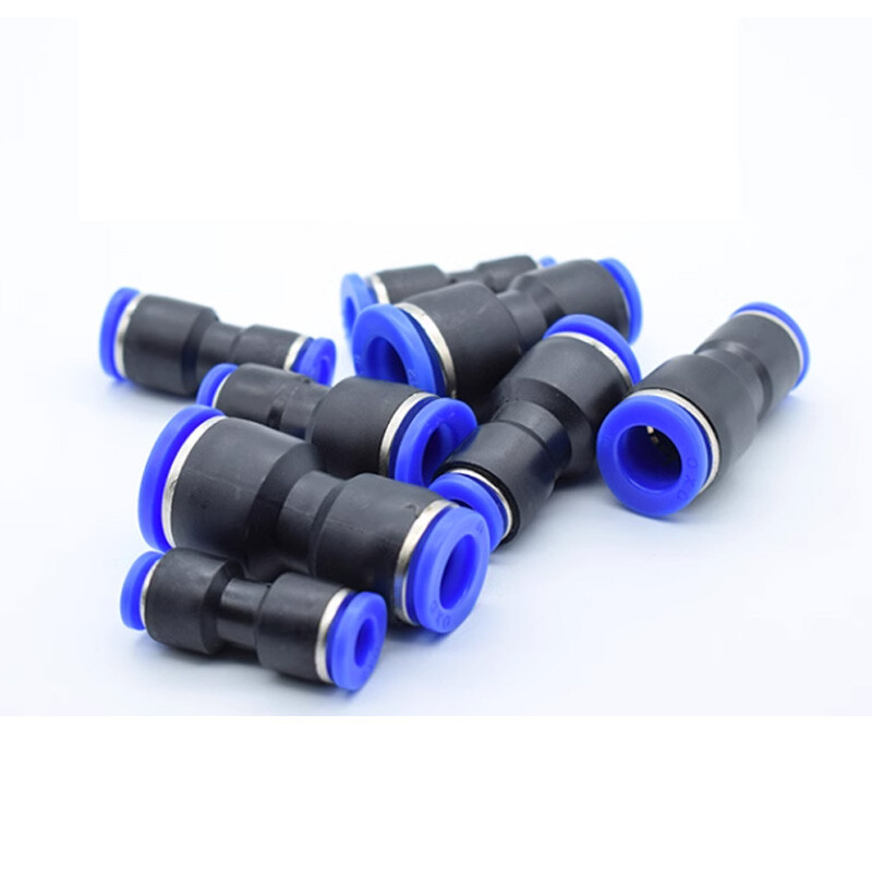 Pneumatic Push In Fittings Straight Equal/Reducing Connectors For Air Tube Hose