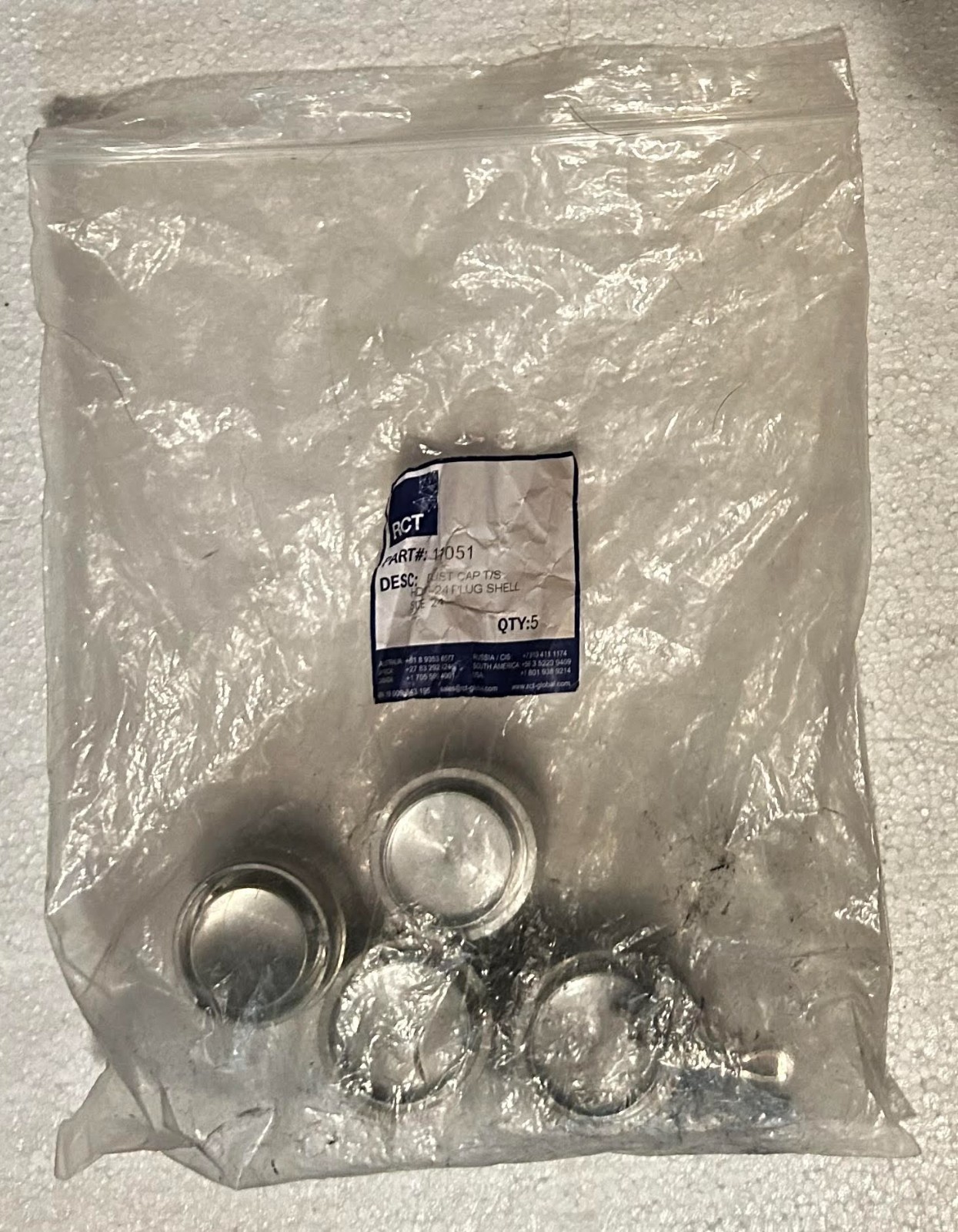 5 PCS NEW FIT FOR HDC36-24 round metal plug dust protection cover