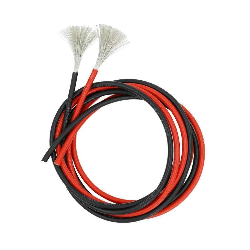 10 Gauge Silicone Wire 10 ft red and 10 ft Black Flexible 10 AWG Stranded Tin…