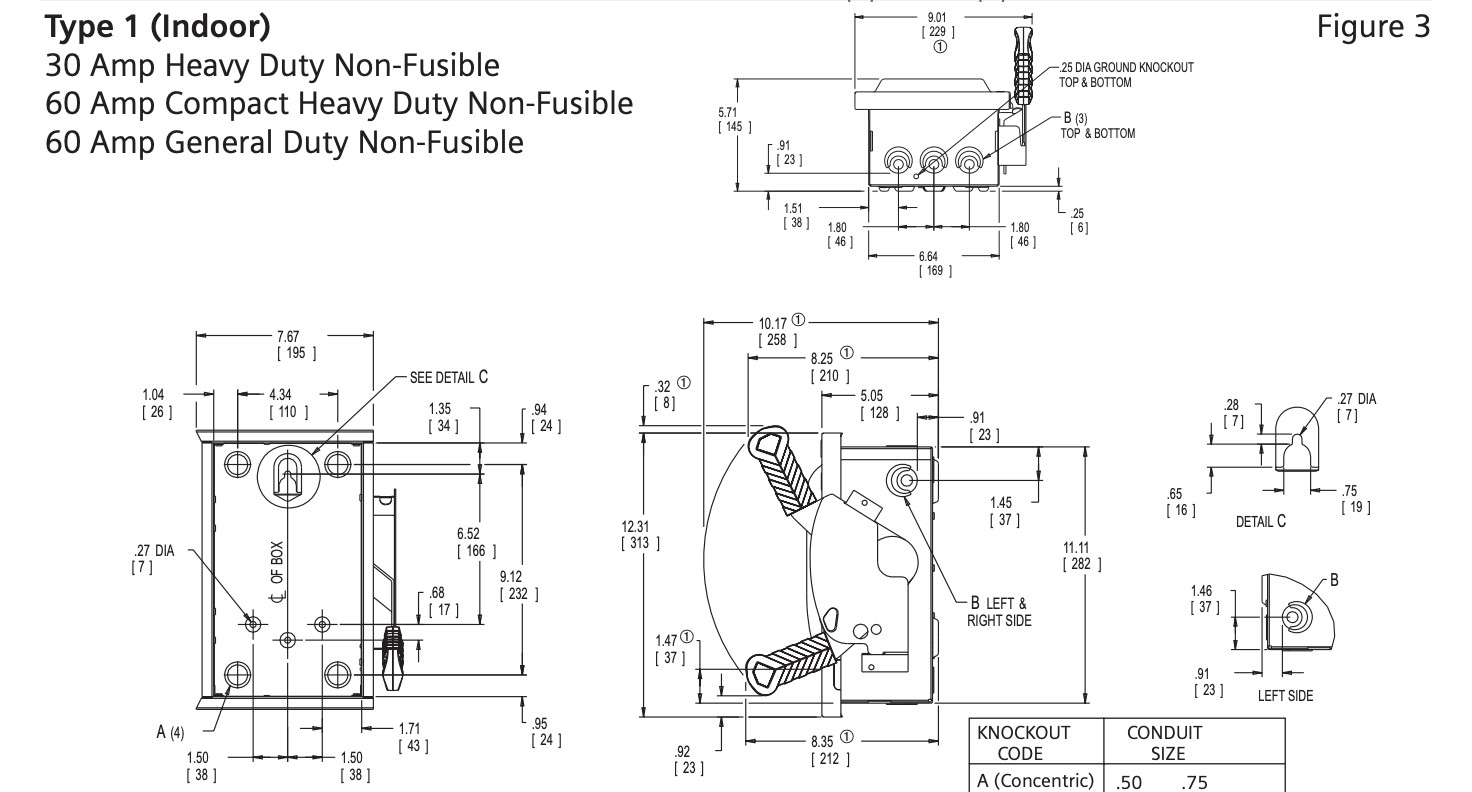 Siemens HNF361 Non Fused Heavy Duty Safety Switch 3P, 30A, 600V