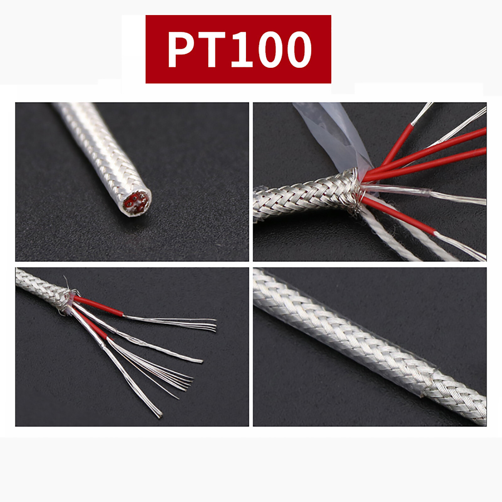PTFE Shield Signal Cable PT100 Compensation Wire Thermal Resistance Sensor Wire