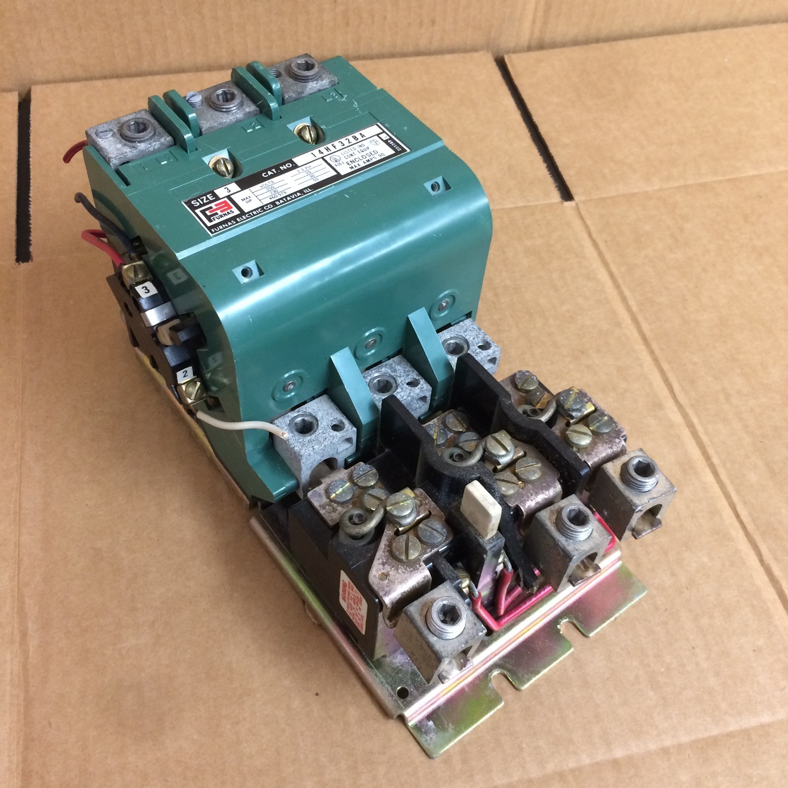FURNAS 14HF32BA SIZE 3 STARTER / 200/230V COIL / 3PH / 25-50HP 90AMP Max