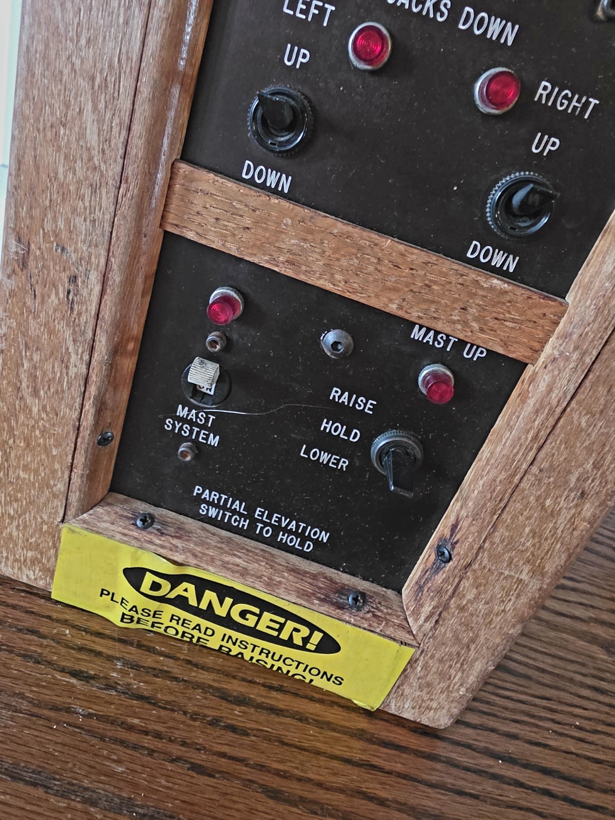 Vintage Broadcast Hydraulic Mast Control Panel – Steampunk Switchboard Display