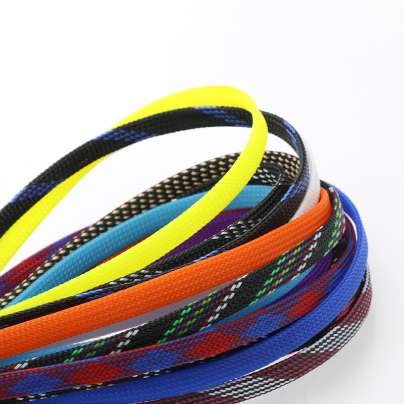 PET Expandable Braided Tube Harness Sheath Cable Wire Sleeving Dense 10mm Width