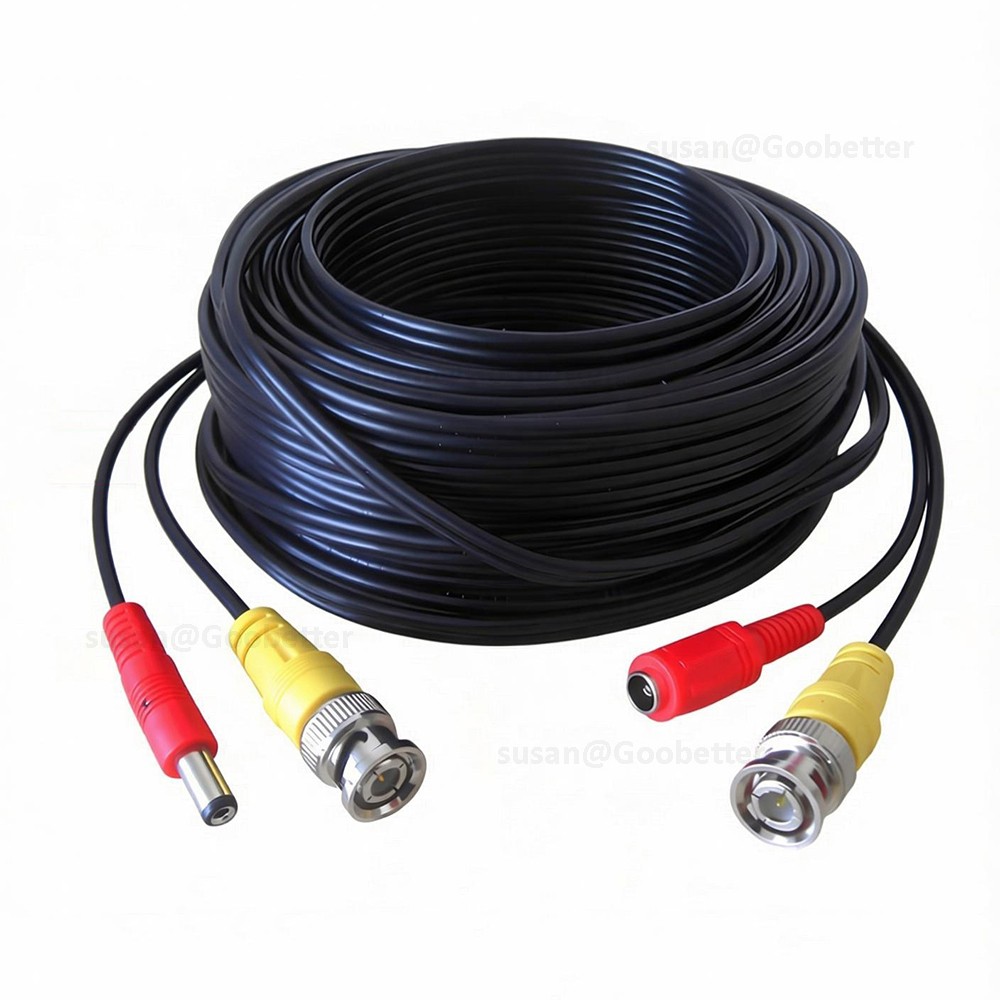BNC DC POWER VIDEO SECURITY CCTV CAMERA DVR EXTENSION CABLE DATA LEAD WIRE 1-50m
