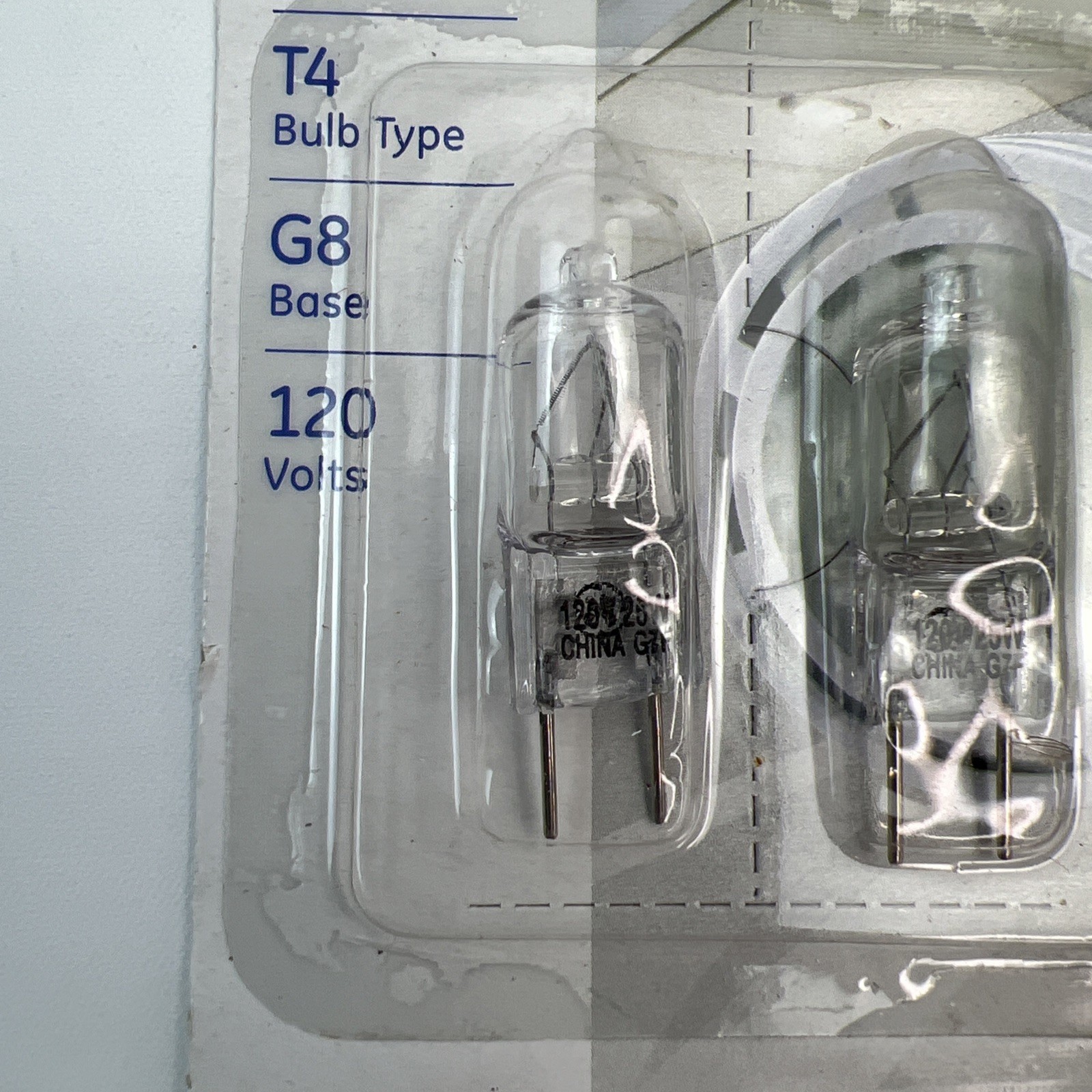 25-Watt T4 Quartz Halogen Replacement Light Bulb 4 Pack 84886 120v 240 L Sealed