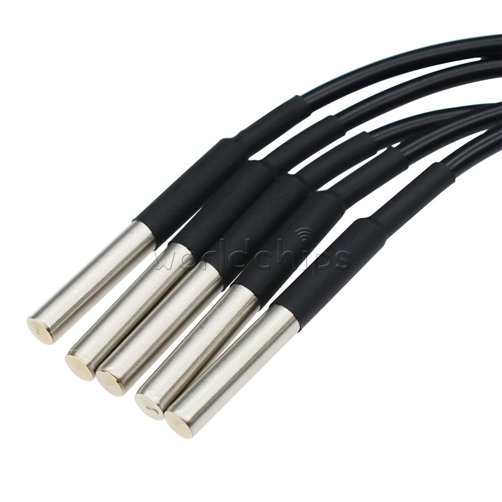 20x 1M DS18B20 Waterproof Digital Humidity Sensor Probe Thermistor Cable NTC
