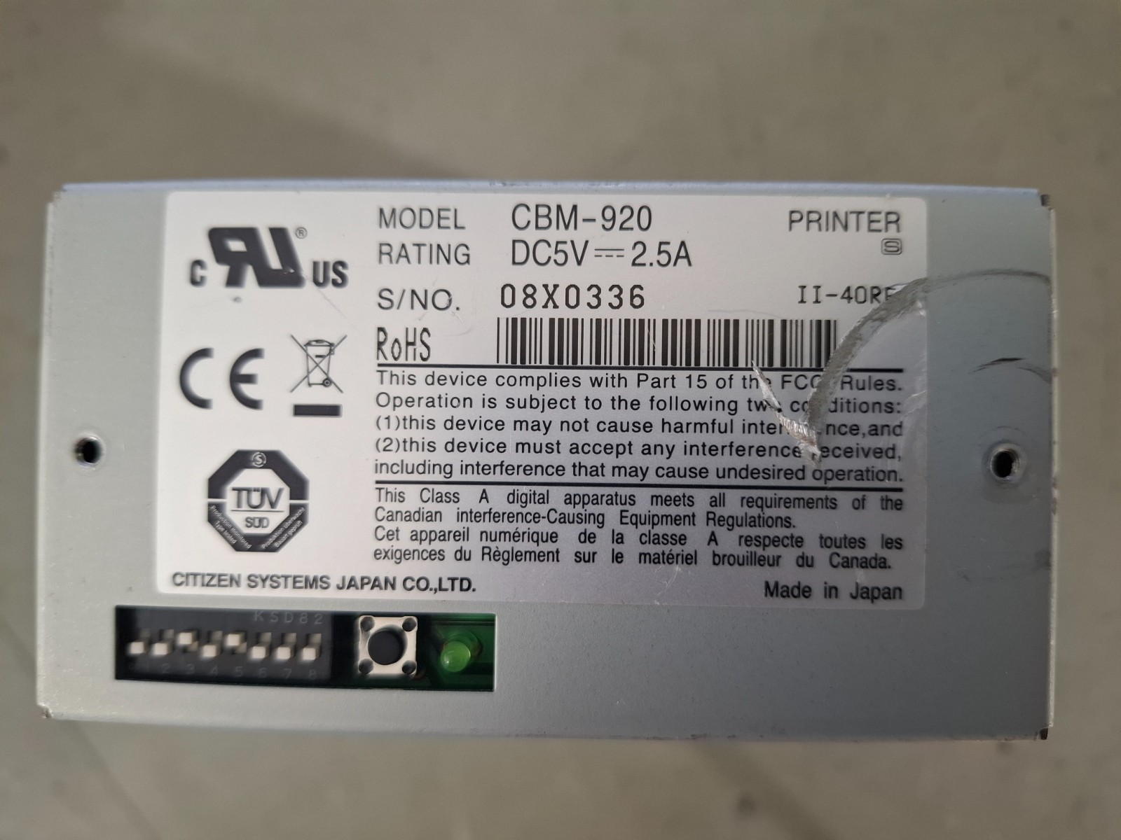CBM-920 CBM920 Printer DC5V 2.5A