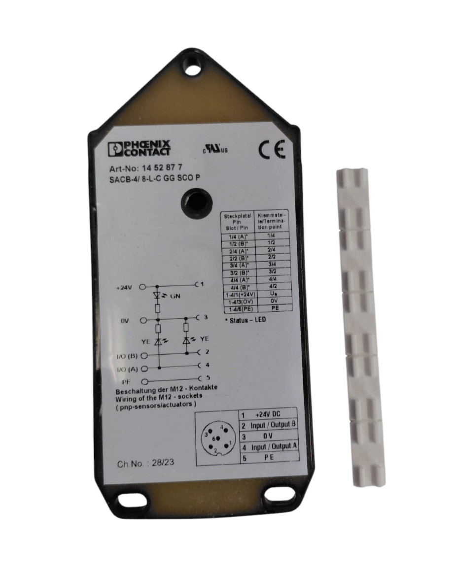 Phoenix Contact SACB-4/8-L-C GG SCO P Sensor Actuator Box 1452877 4-Port