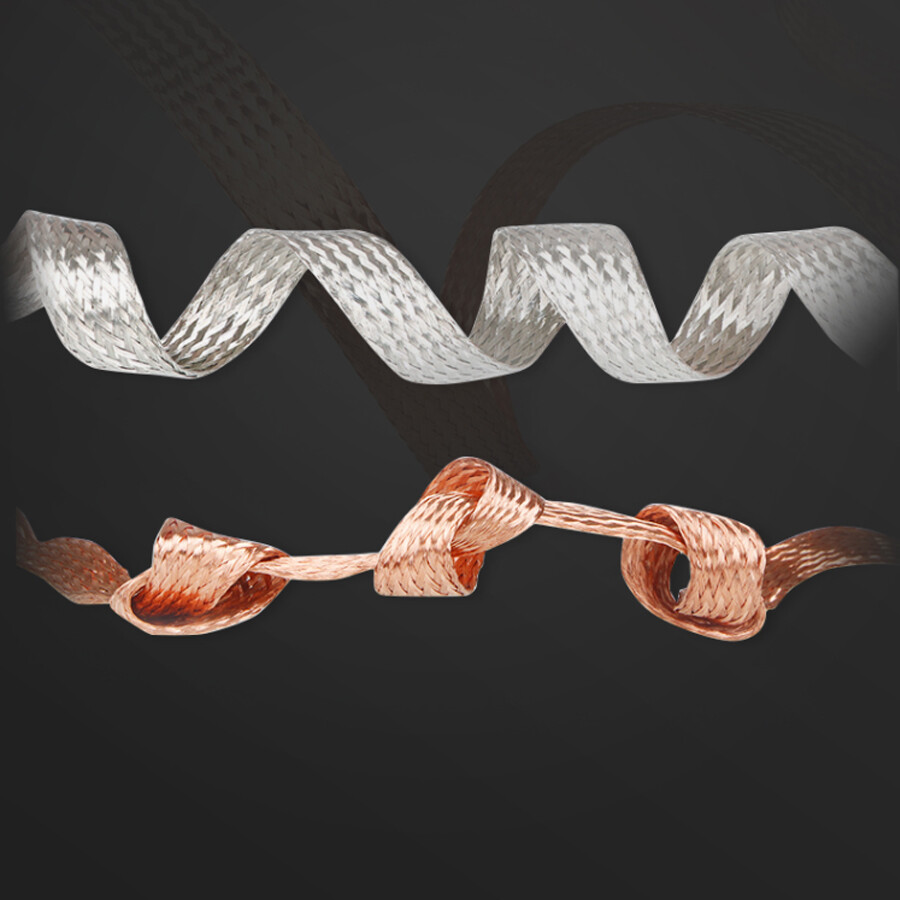 1-120mm² Flat Pure Copper/Tinned Braid Cable Bare Copper Braid Wire Ground Lead