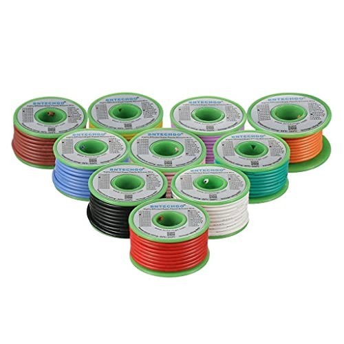 16 Gauge Silicone Wire Kit – 10 Colors, 25ft Each, Flexible Stranded Tinned Copp