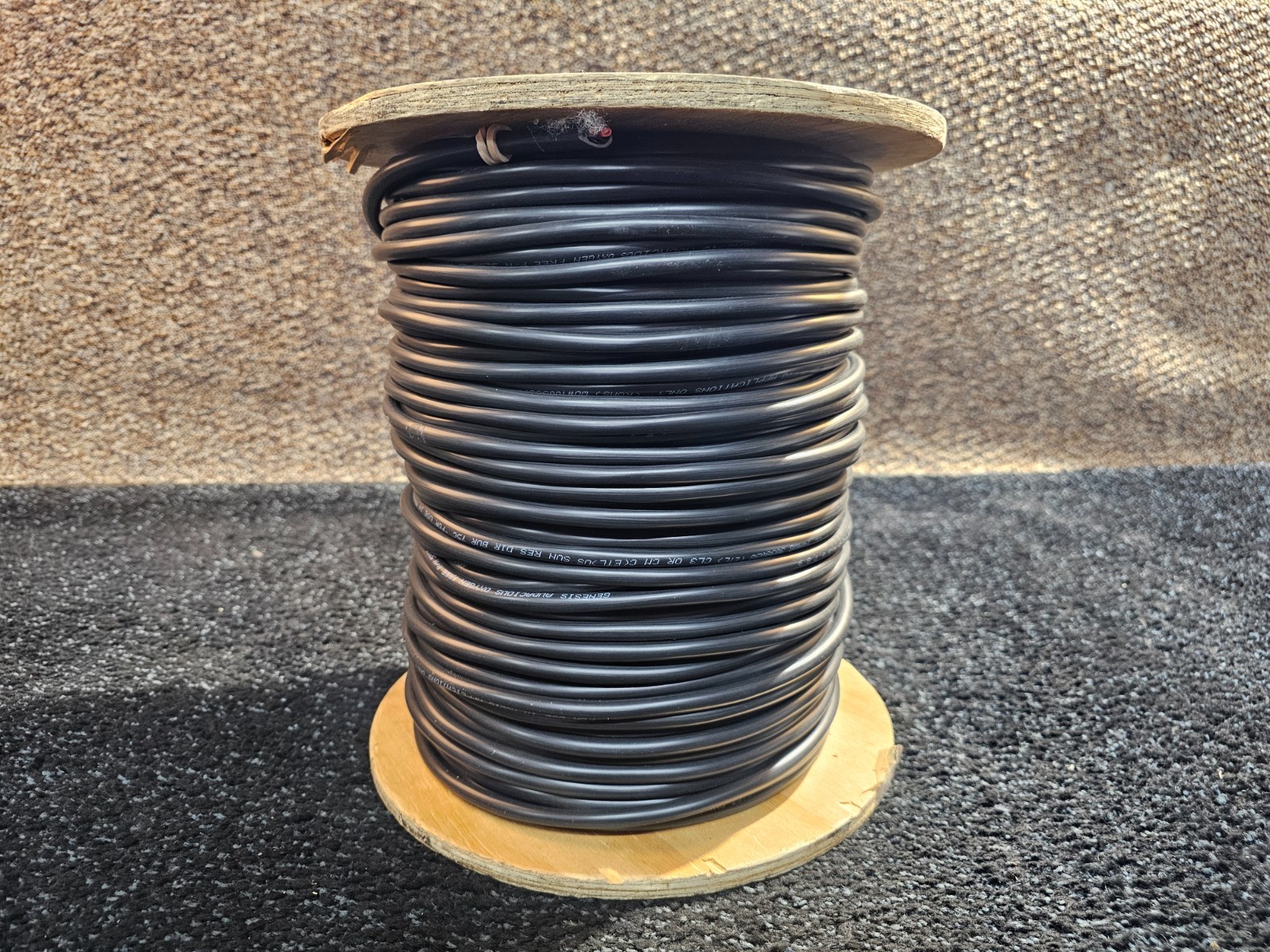500FT Honeywell Genesis 52855008 14/2 Stranded Unshielded Cable, Black