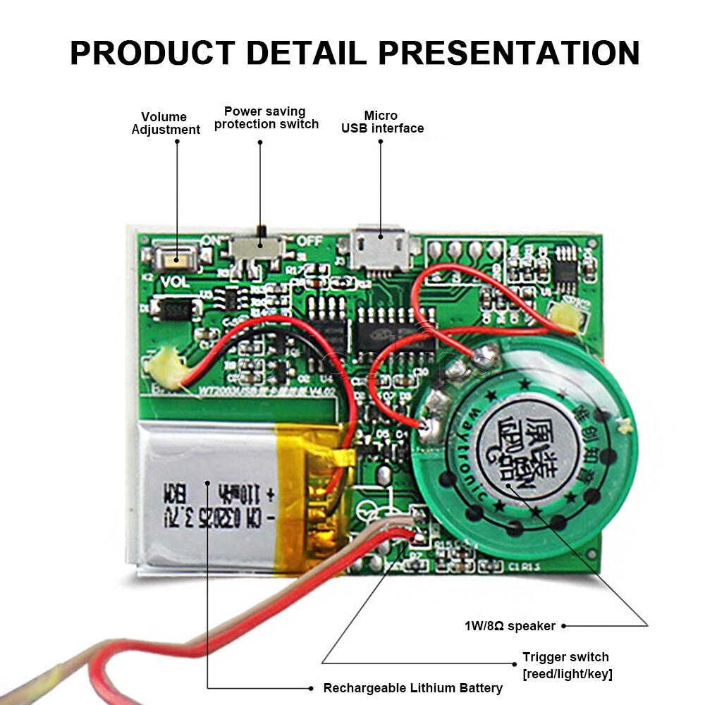 Greeting Card module DIY Musical Board Recordable Voice Music Sound Module