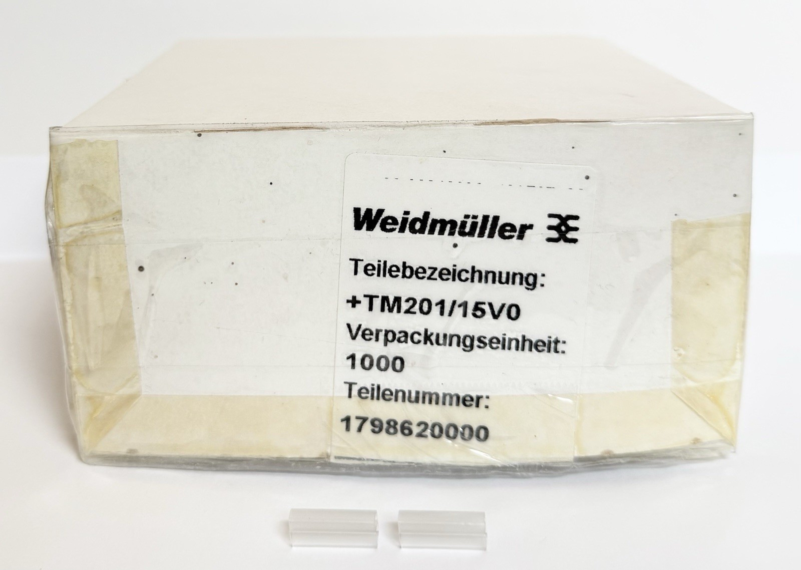 Weidmuller 1798620000 Wire Marker Slip On 5X15MM Transparent PVC BOX OF 1,000
