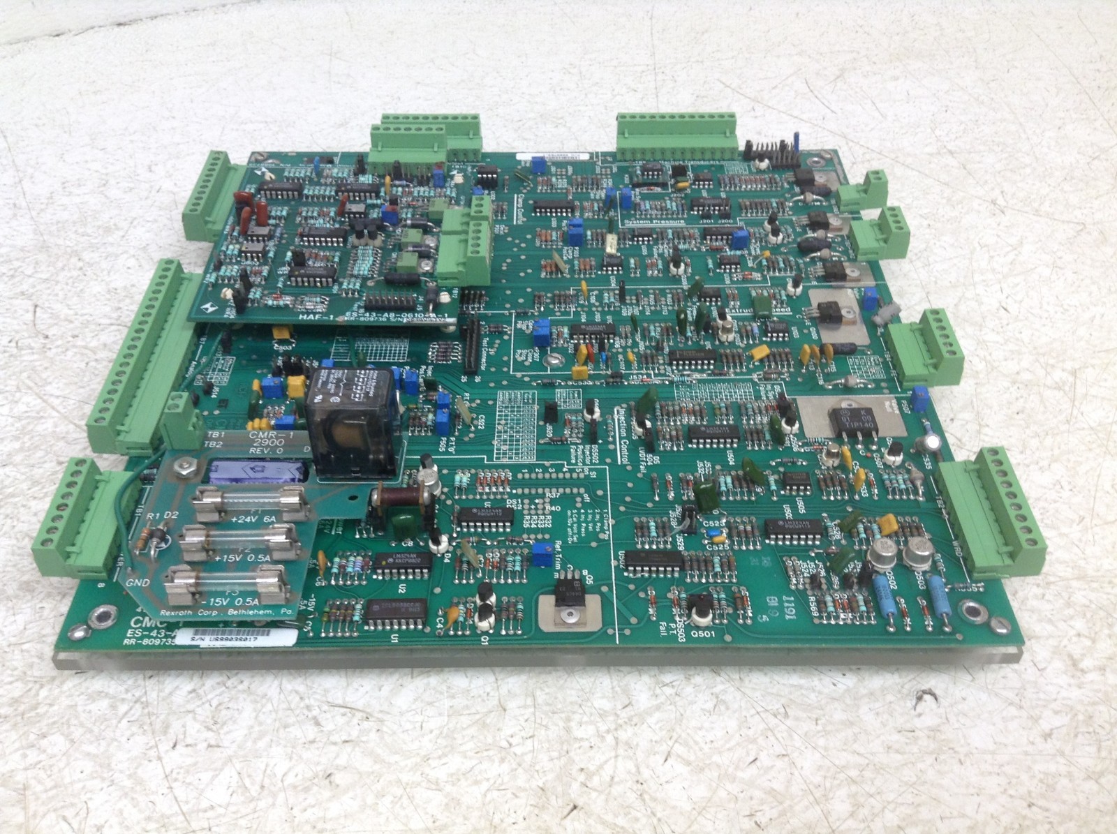 Rexroth CMC-1 0609 Rev 3A Circuit Board ES-43-A CMR-1 2900 Rev 0 HAF-1 RR-809735