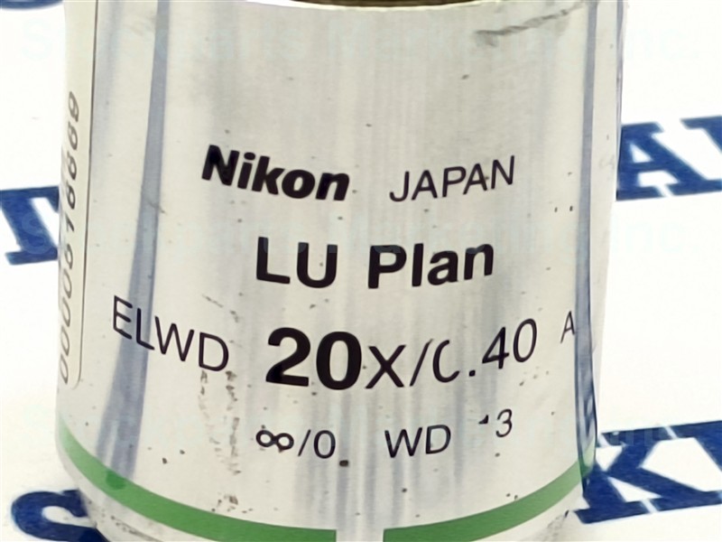 Nikon LU Plan ELWD 20X/0.40 A Microscope Objective Lens 30 Days Warranty