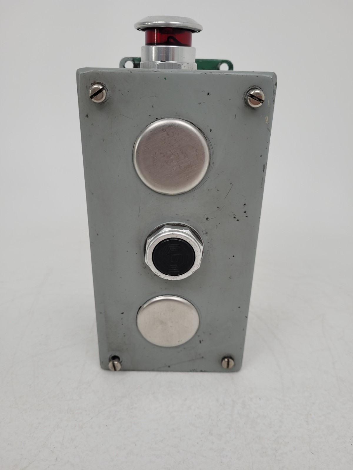 E-3PBX Hoffman Pushbutton Enclosure w/ Pushbutton and Red Light- Next Day Option
