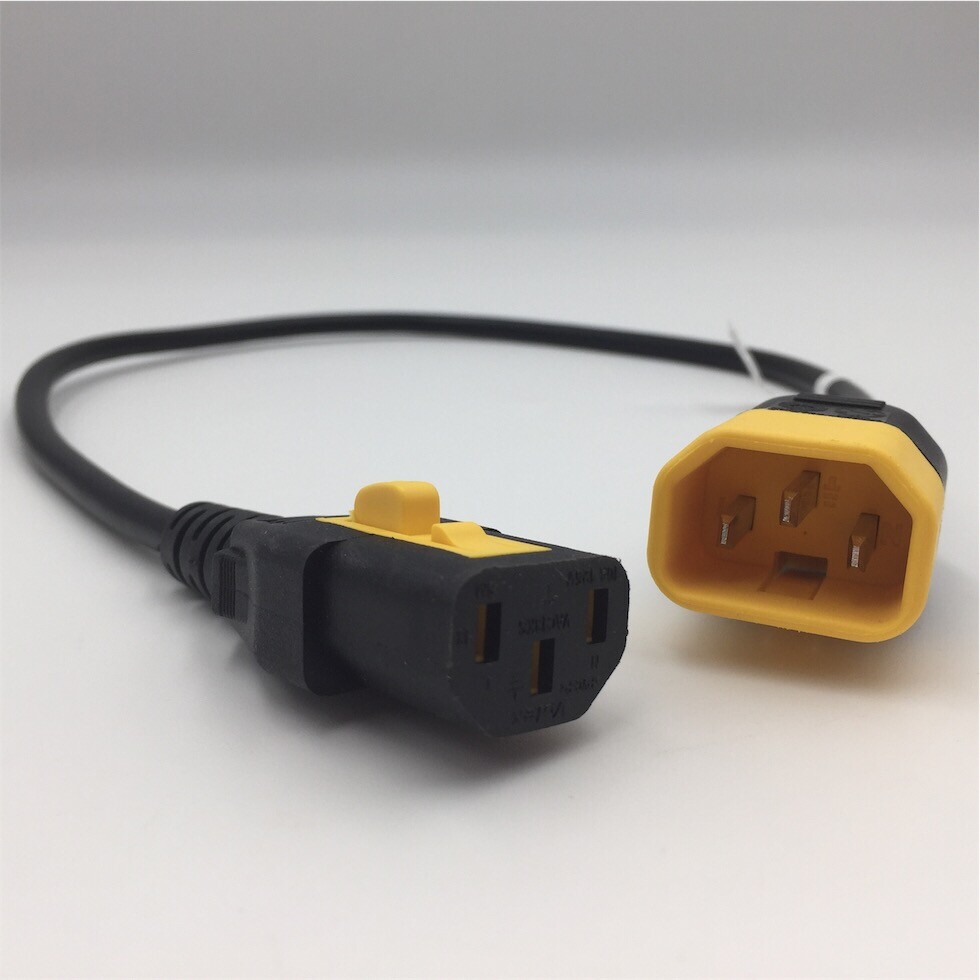 Iron Box V-Lock C14 to C13 Power Cord 10A 250V 18/3 SVT 2ft Lot of 5 IBX-3002-04