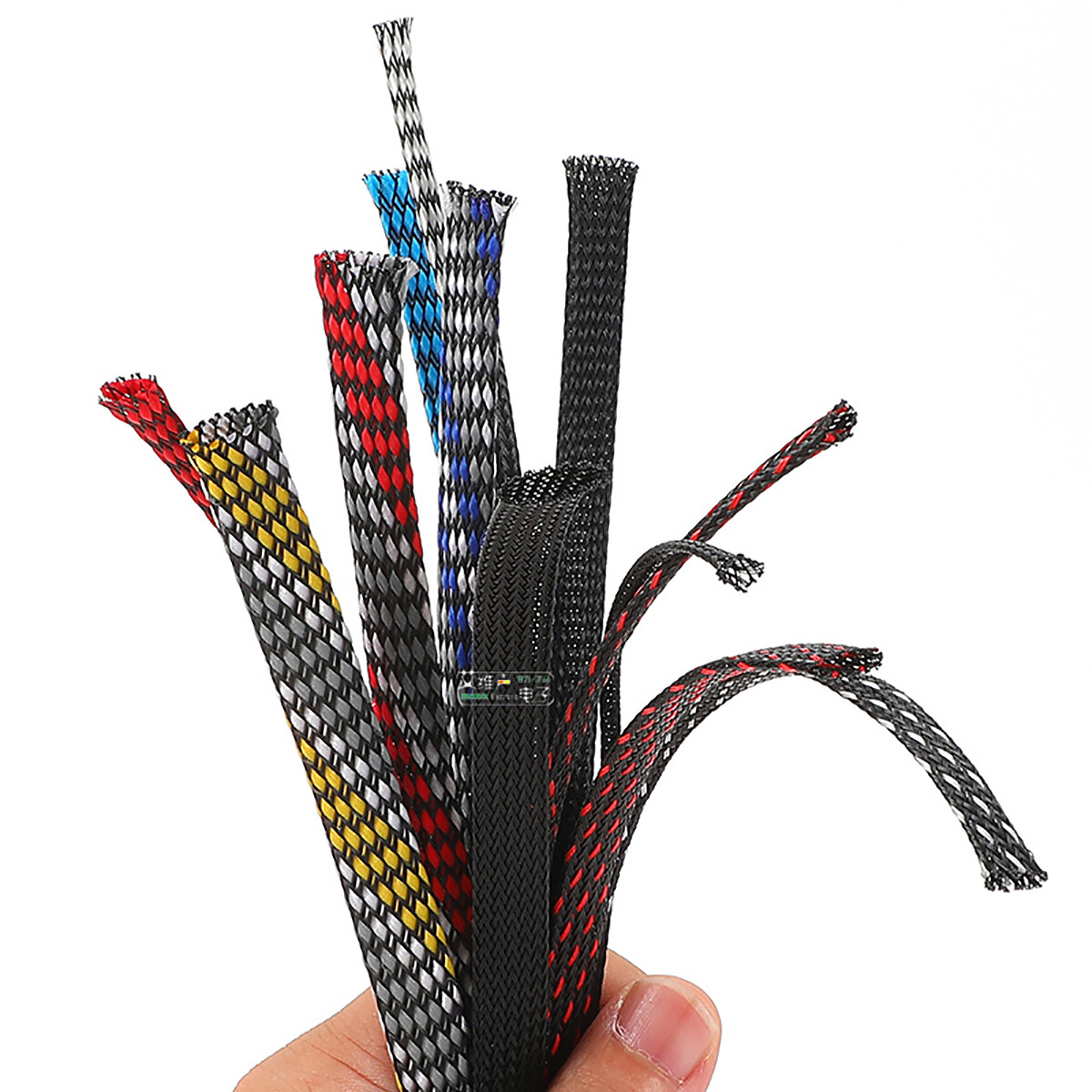 4/8/12mm PP Cotton&PET Expandable Braided Sleeving Sheath Cable Wire DIY Modding