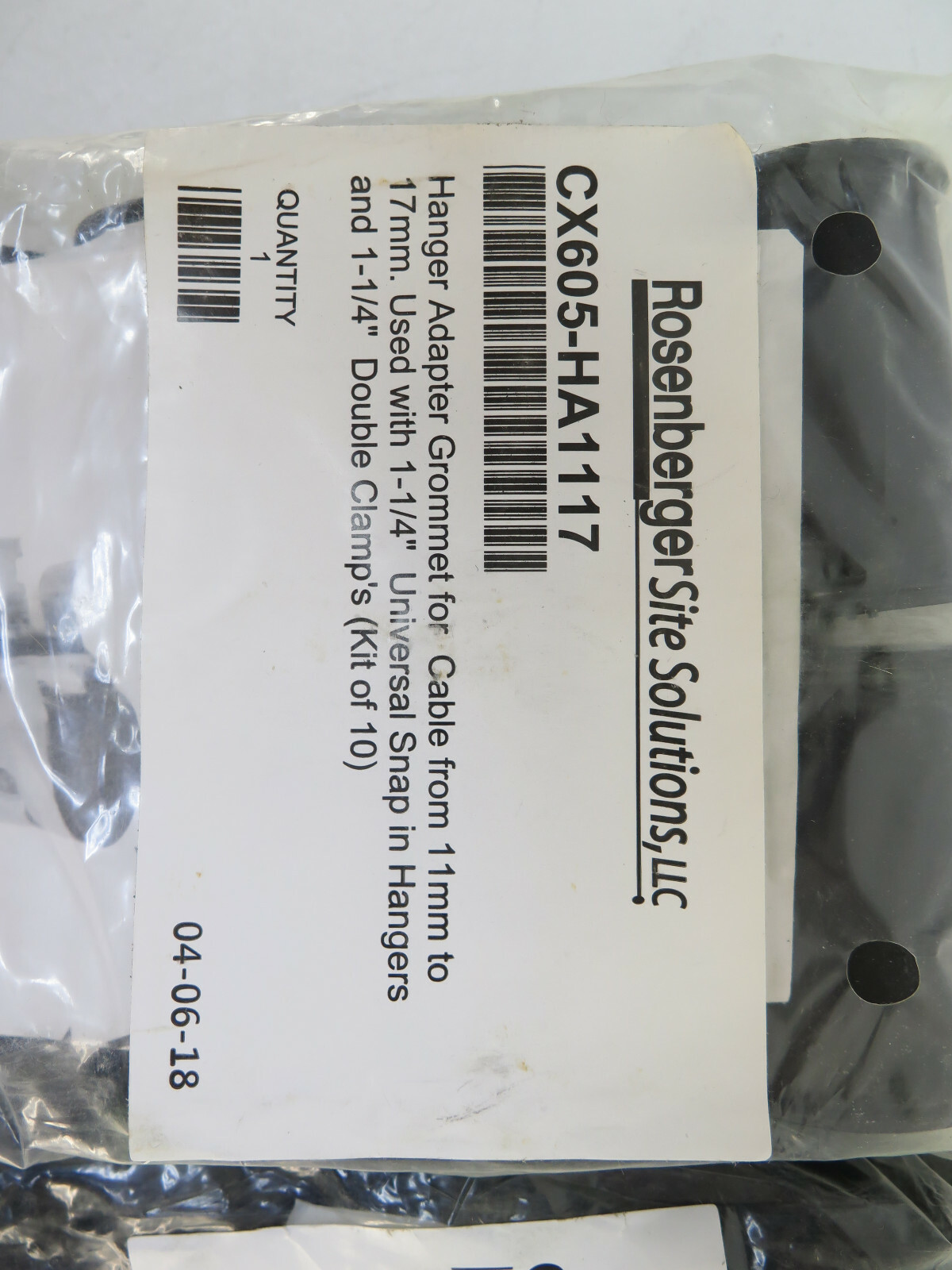 *4 Bags, 40 Total* Rosenberger CX605-HA1117 Adapter Grommet 11mm-17mm