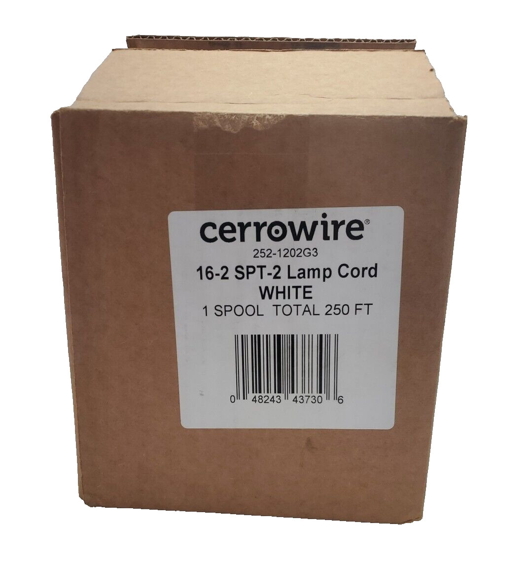 CERROWIRE, 252-1202G3 250-Feet 16/2 Lamp Cord, White
