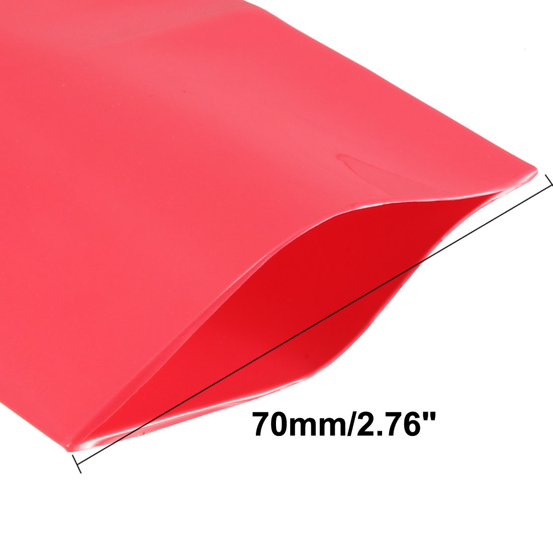 PVC Heat Shrink Tubing Tube 70mm Flat Width for 18650 2M Red