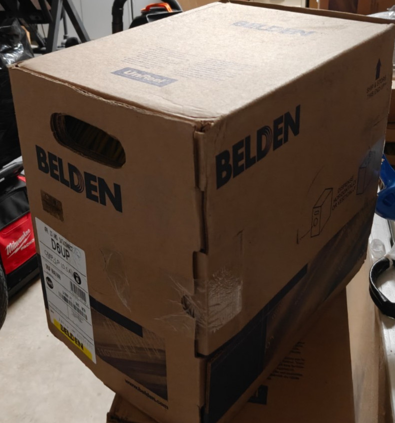 Belden 23 AWG 4 Pair U/UTP CMP-LP Box Cat 6 Yellow 1000 ft
