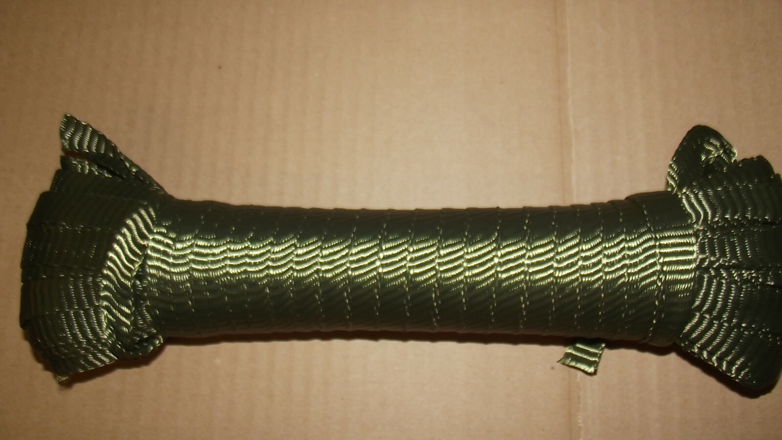5/8″ x 100′ 1800# tensile polyester pull tape, mule tape, webbing, Green, USA