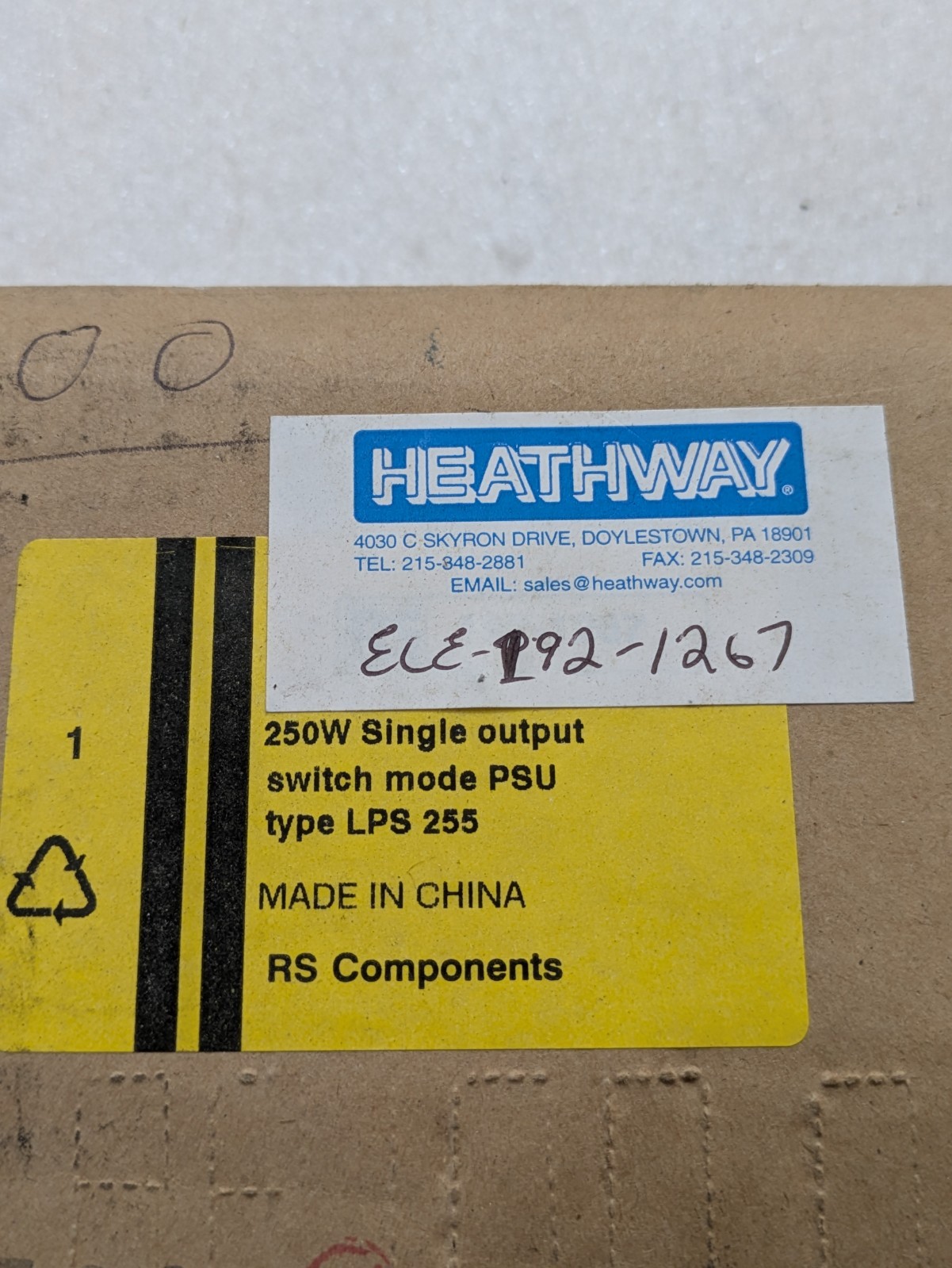 ASTEC 250W Single output switch mode PSU type LPS 255