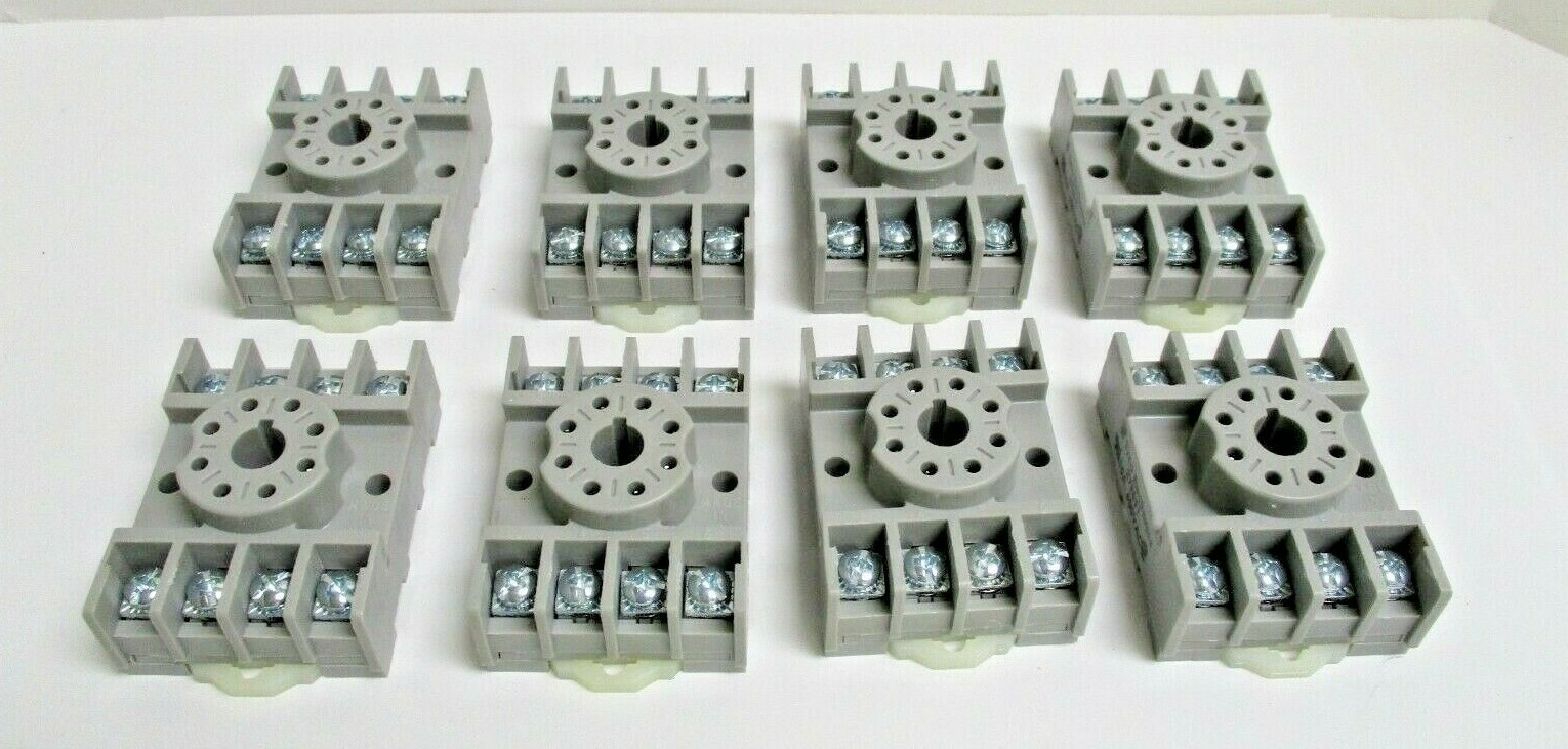 TYCO ELECTRONICS, POTTER AND BRUMFIELD 8-PIN SOCKET, 27E891, LOT OF 8