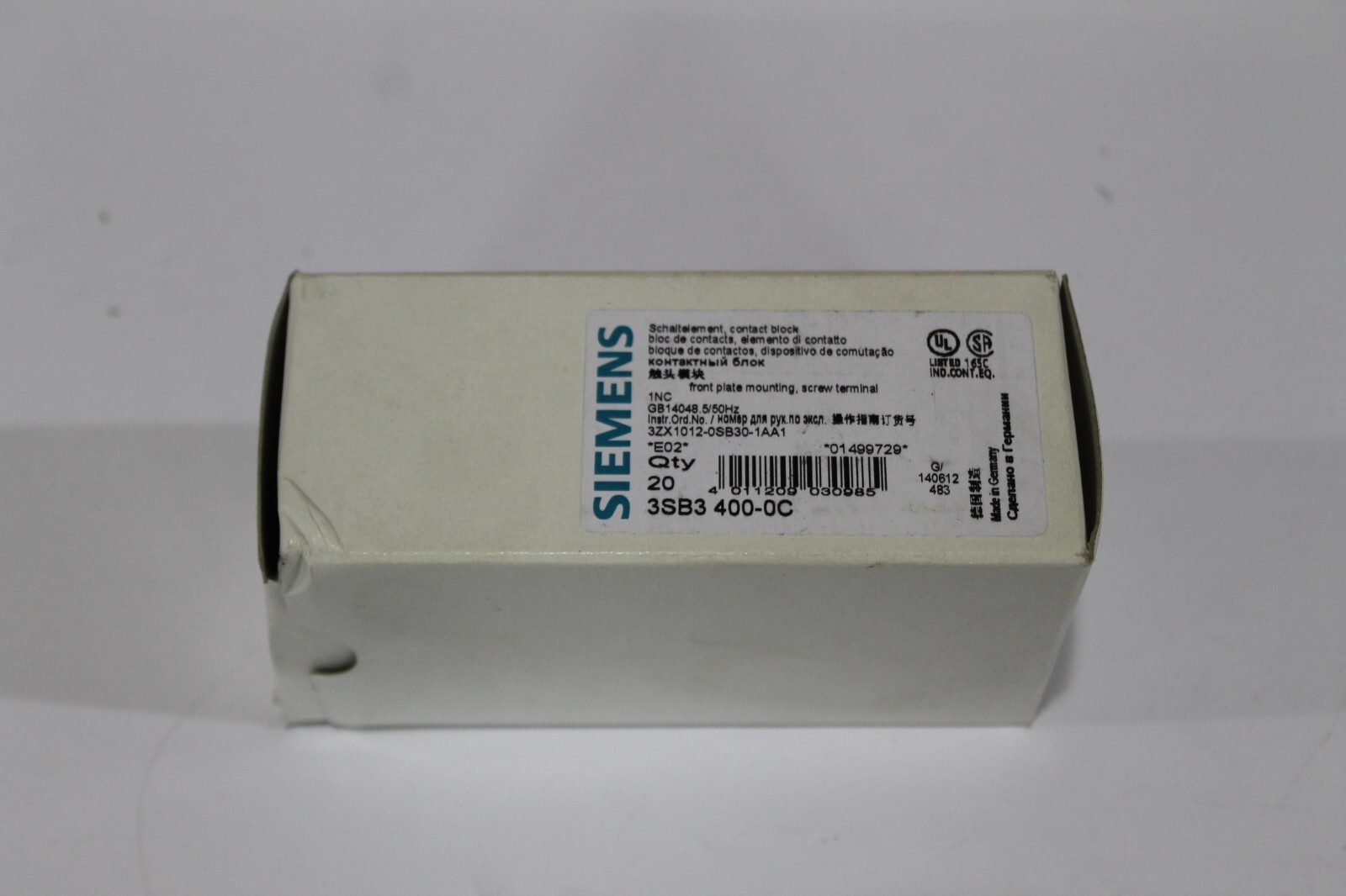Siemens 3SB3400-0C, Contact Block