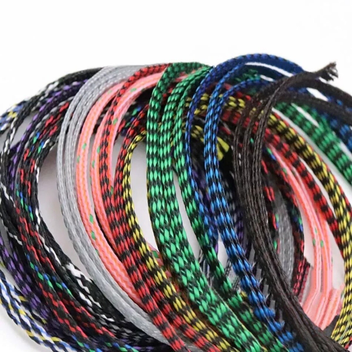 4mm 8mm 12mm PET&PP Cotton Yarn Mixed Braided Cable Sleeving/Harness/Sheathing