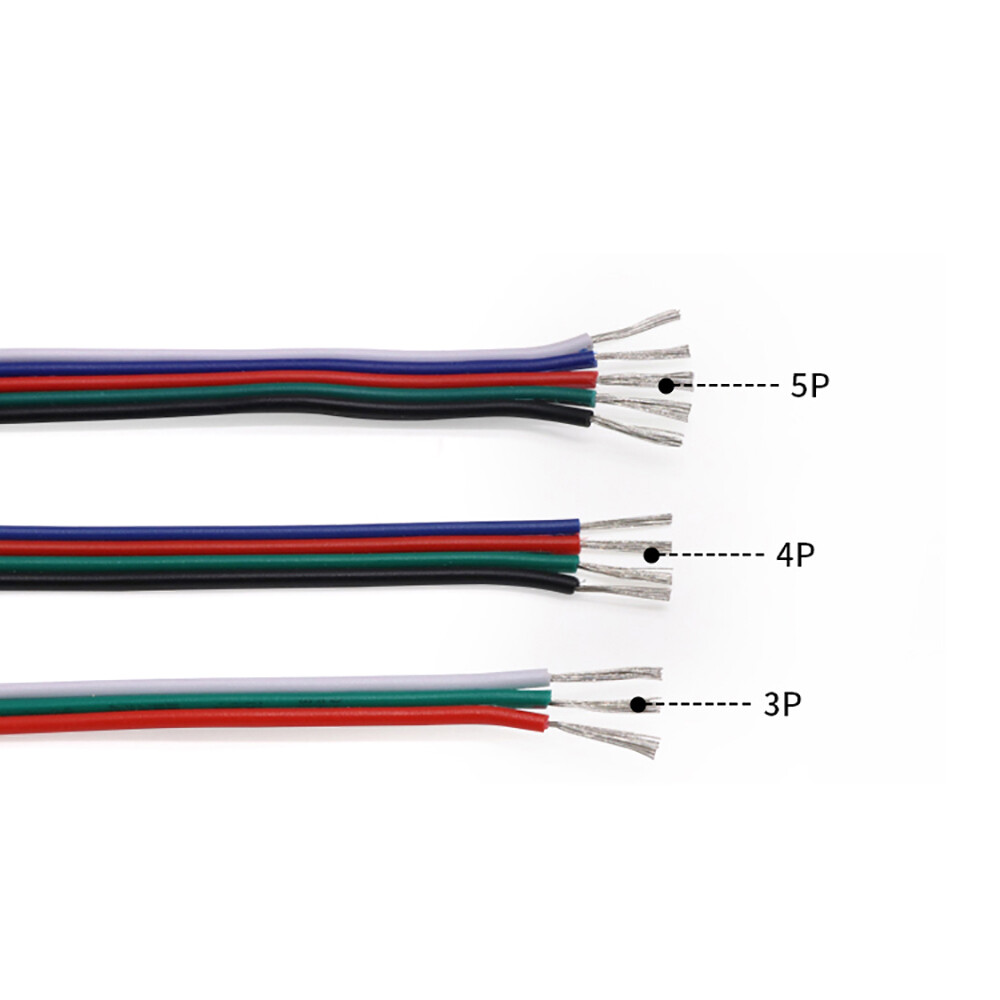 2P/3P/4P/5P/6P Flat Ribbon Cable 22AWG 20AWG 18AWG Electronic Extension Wire