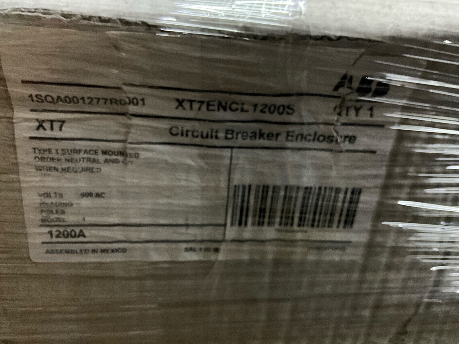 XT7ENCL1200S ABB XT7 Circuit Breaker Enclosure NEMA 1 Surface