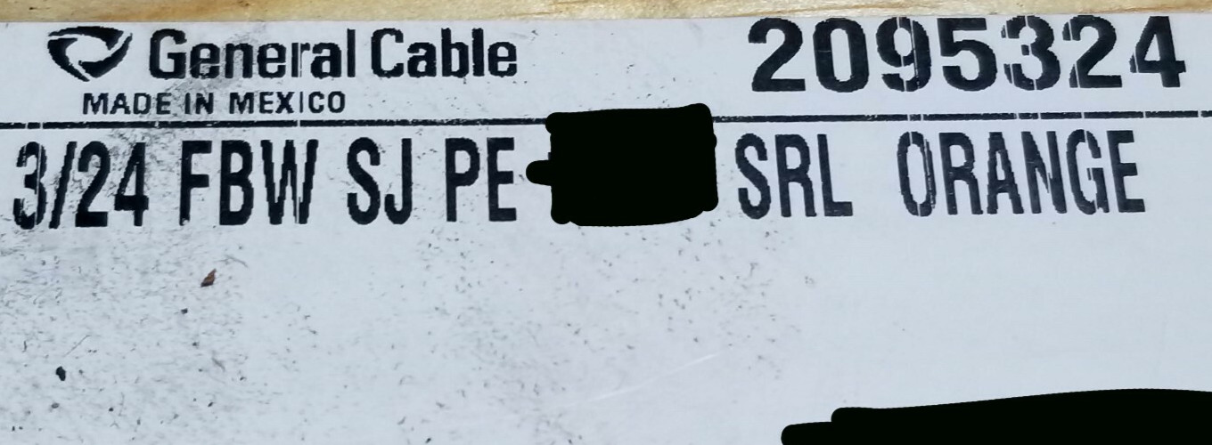 General Cable 24/3P Telecom Gel Fill BSW Buried Service Wire Orange /100ft