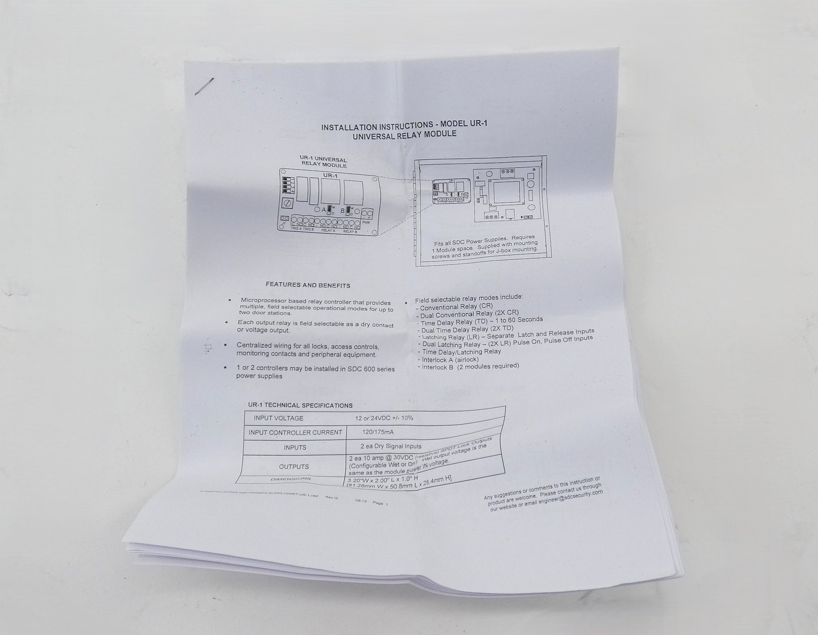 Security Door Controls CR-12 Relay Module 5A 12V – NEW Surplus!