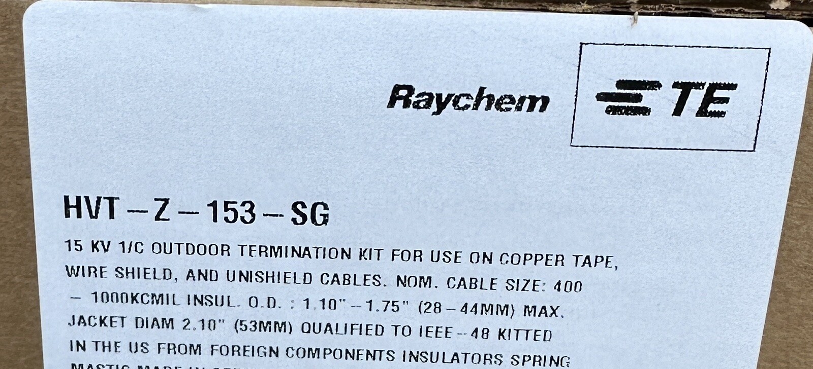TERMINATION HVT-Z-153-SG RAYCHEM TE (KIT 3 tips)