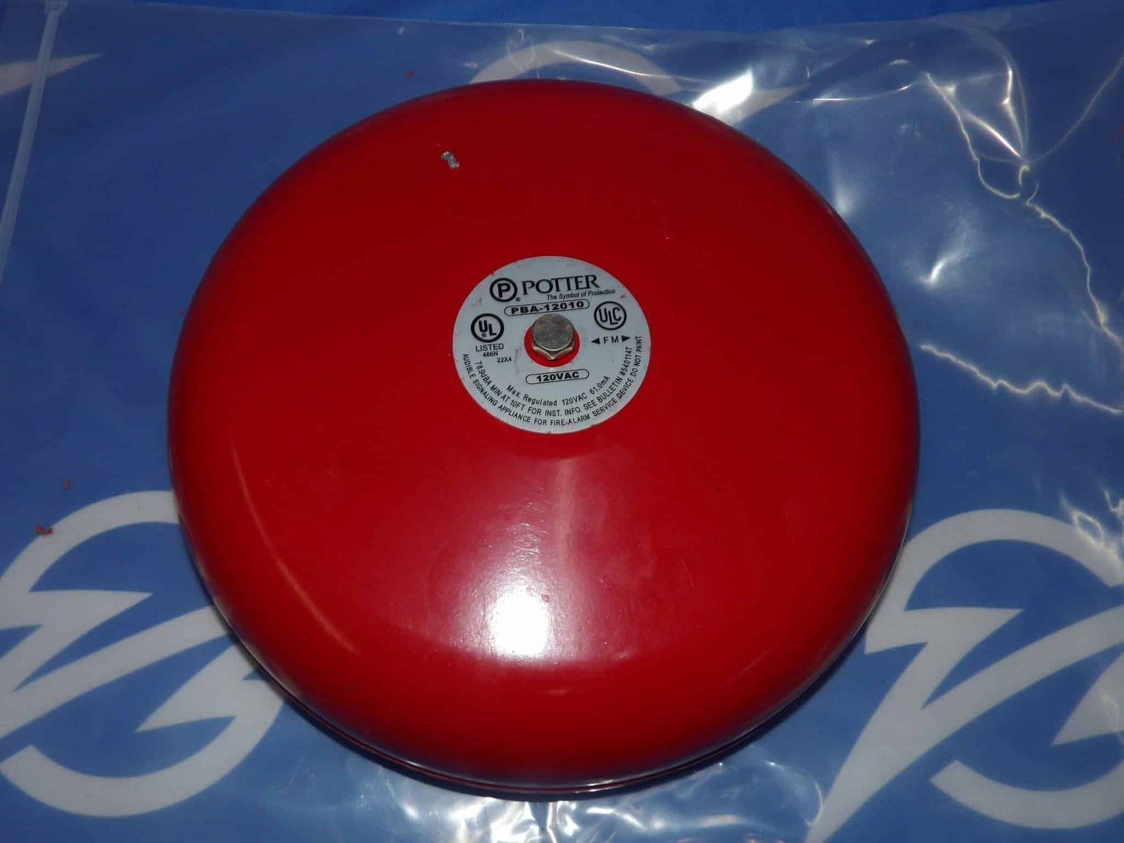 NOS Potter Bell PBA-12010 120VAC Fire Alarm Bell + 1 Year Warranty
