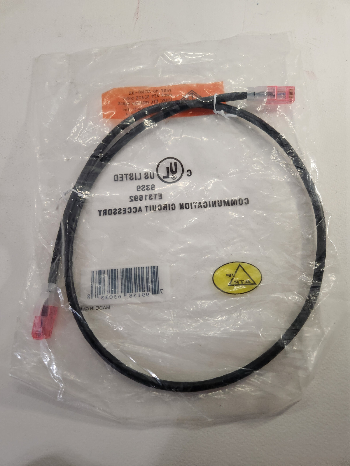 ATP – AT1603-BK – Communication Circuit Accessory – 3″ CAT6 – Lot of 4