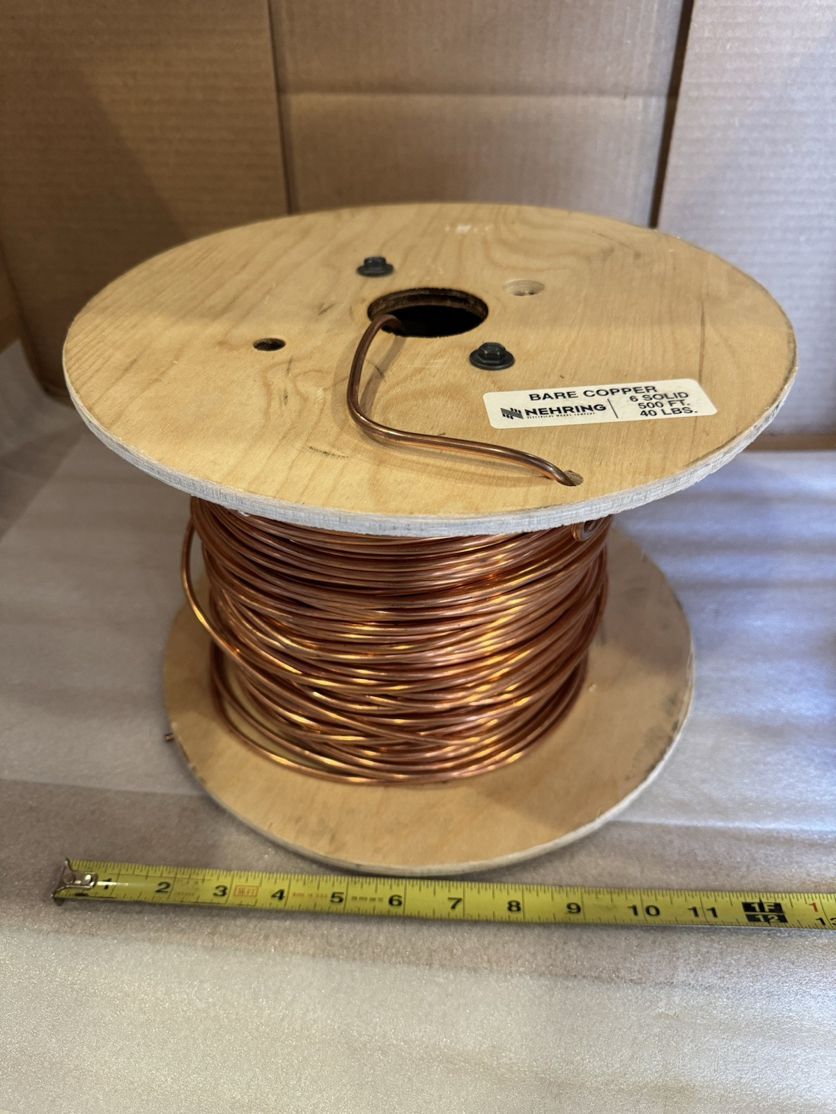 BARE COPPER 6 AWG 500′ FEET SOFT ANNEALED GROUND WIRE SOLID
