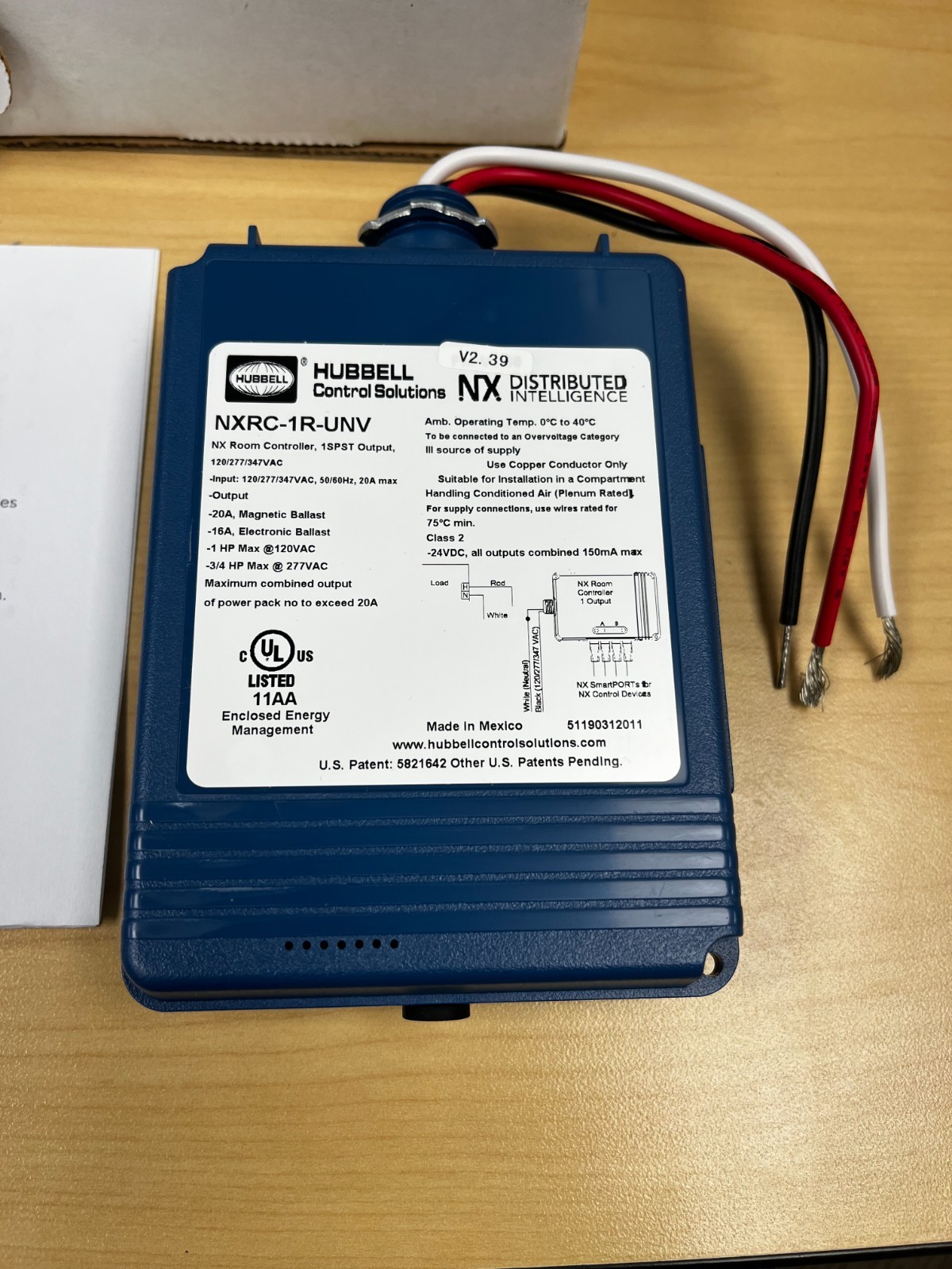 NX Lighting Controls NXRC-1RD-UNV Room Controller, New open in original box