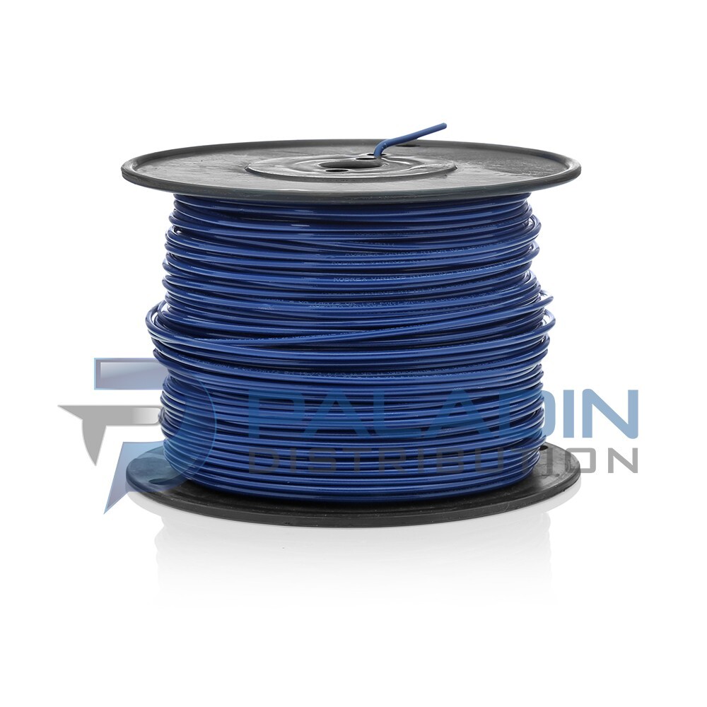 #14 Gauge Blue Copper Solid Wire 500′ FT Roll THHN/THWN UL Listed – Blue