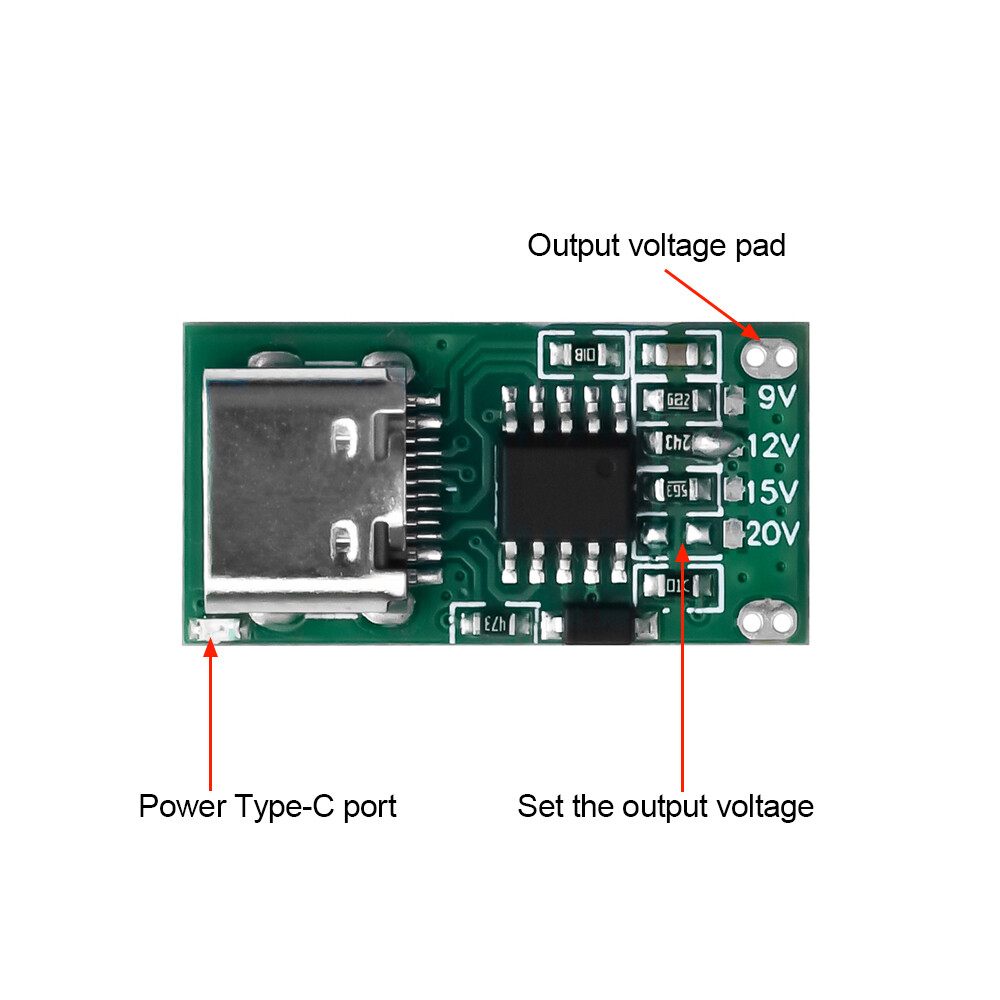 5Piece Type-C 5A PD/QC Quick Charge Fast Charging Board USB Boost Circuit Module