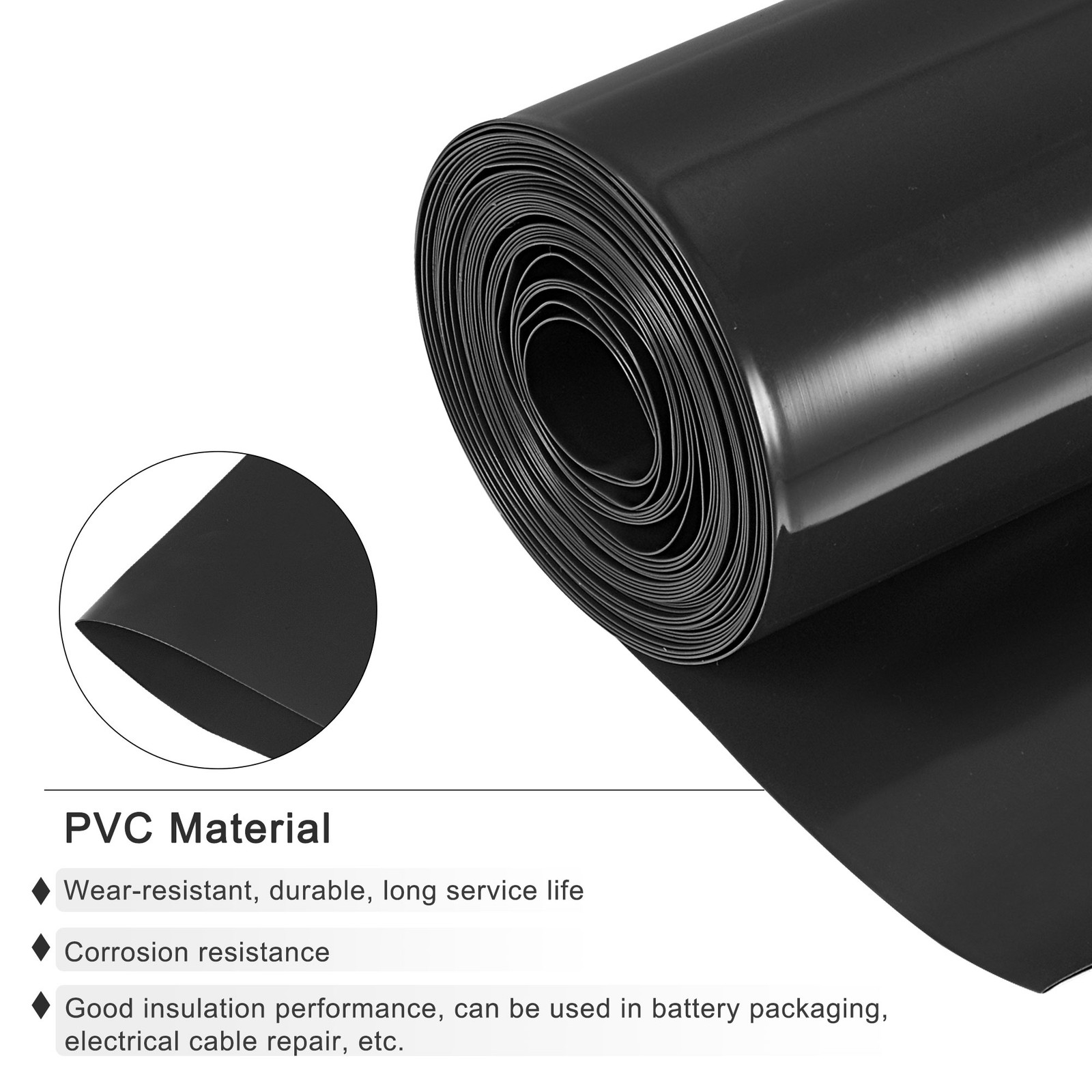 Battery Wrap 250mm Flat 3.3FT PVC Heat Shrink Tube Wraps