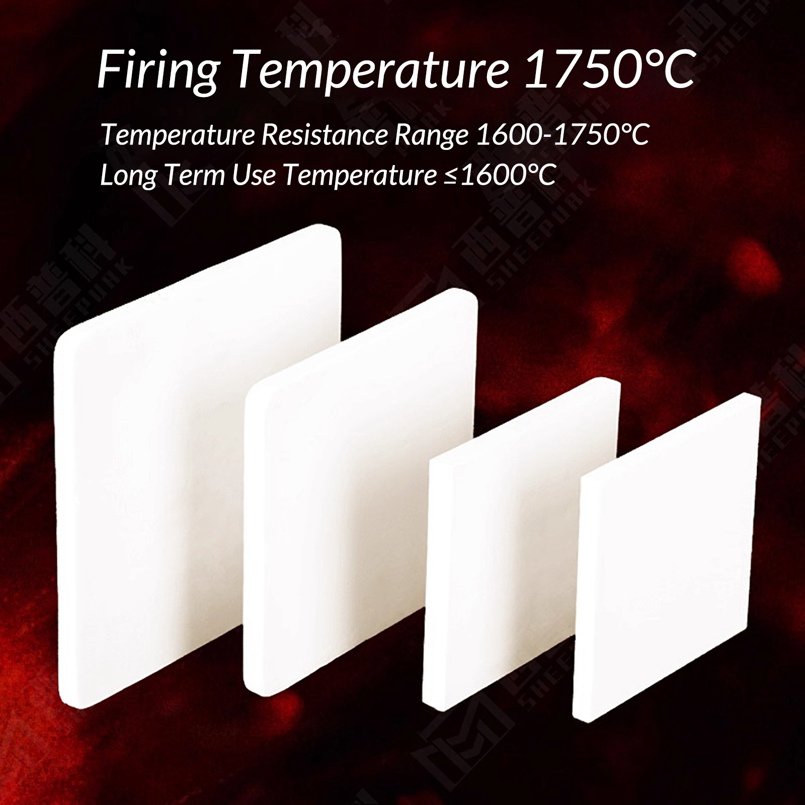 99% Alumin Aluminum Oxide Ceramic Square Plate Sheet High Temperature Resistance