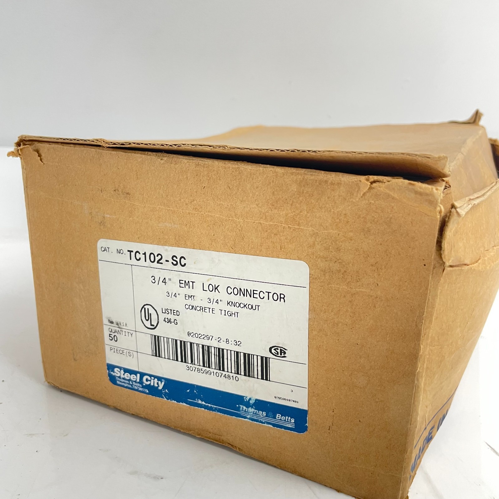 T&B TC102-SC Steel City Concrete Tight 3/4″ EMT Connector (lot of 46)