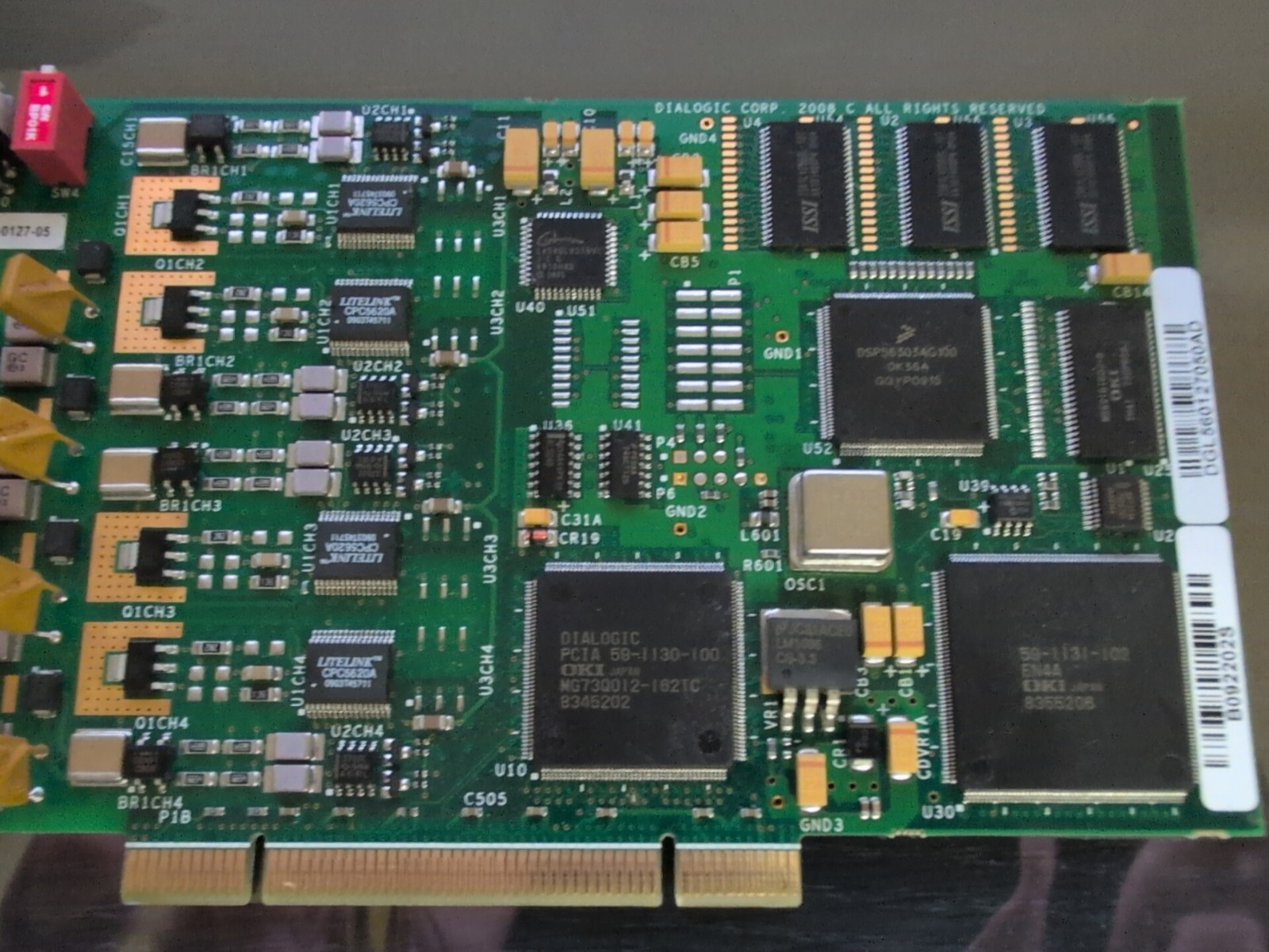 Dialogic Corp. D4PCIU 44-0053-02 4 Port Voice Board A03-0017JPA D/4PCIU free shi