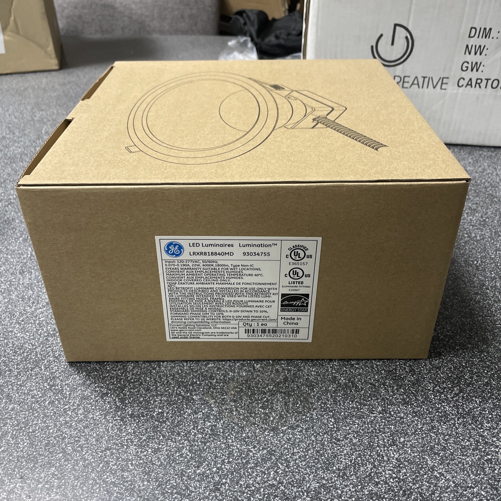 GE General Electric 93034755 LRXR818840MD LED Luminaire 8” Retrofit 4000K 22W