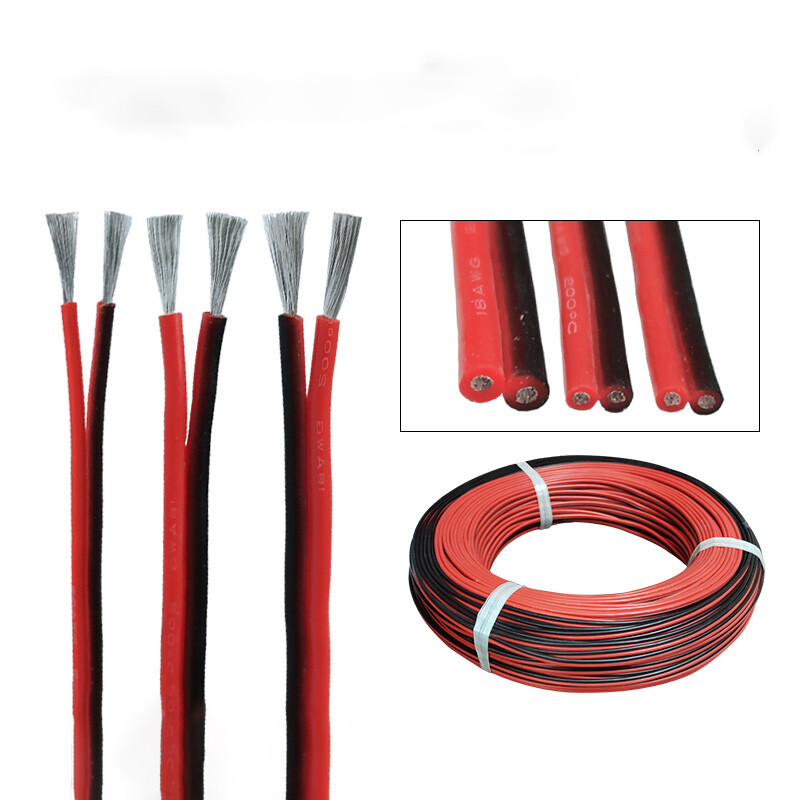 Flexible Soft Silicone Wire Cable 8/10/12/14/16/18/20/22AWG High Temp Resistance